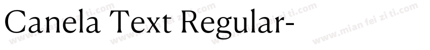 Canela Text Regular字体转换